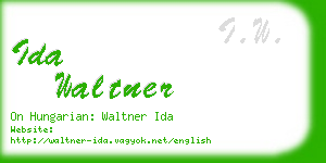ida waltner business card
